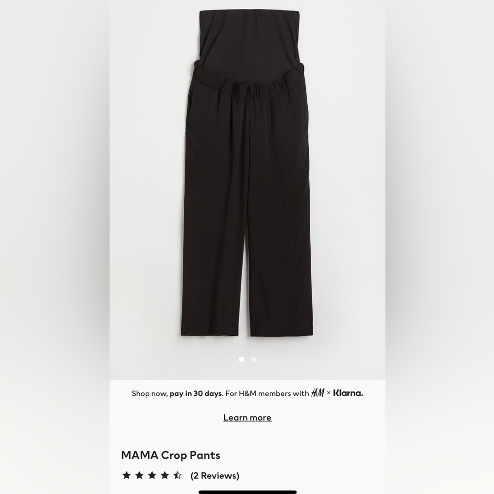 H&M MAMA maternity cropped pants - small